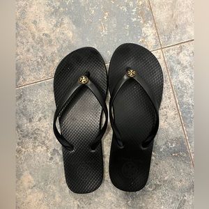 Black Tory Burch Flip Flops